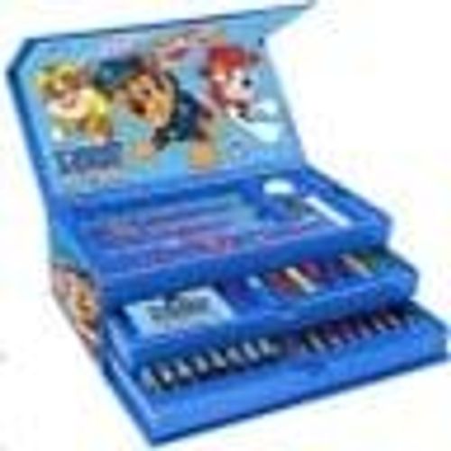 Coloring Case - Paw Patrol - Set 52pcs In Paper Toolbox With Handle
