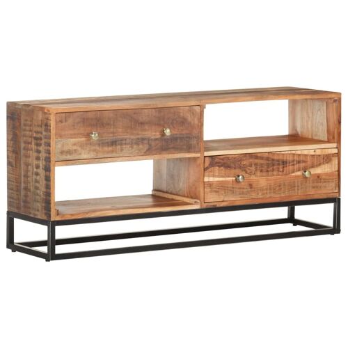 vidaXL Meuble TV 120x30x50 cm Bois d'acacia brut