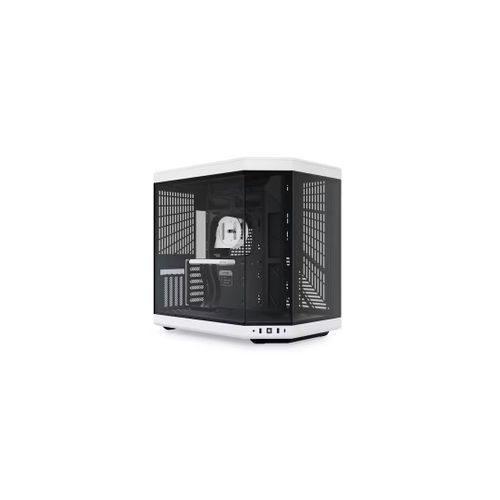 Boitier PC Moyen Tour E-ATX Hyte Y70 avec panneaux vitrés - Noir/Blanc