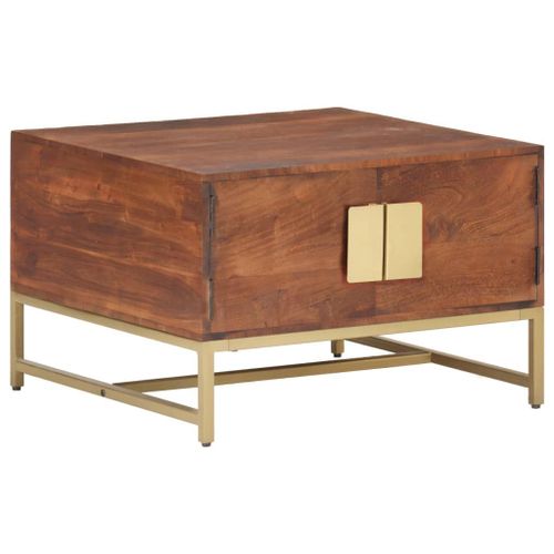 Vidaxl Table Basse Marron Miel 67x67x45 Cm Bois Solide D'acacia