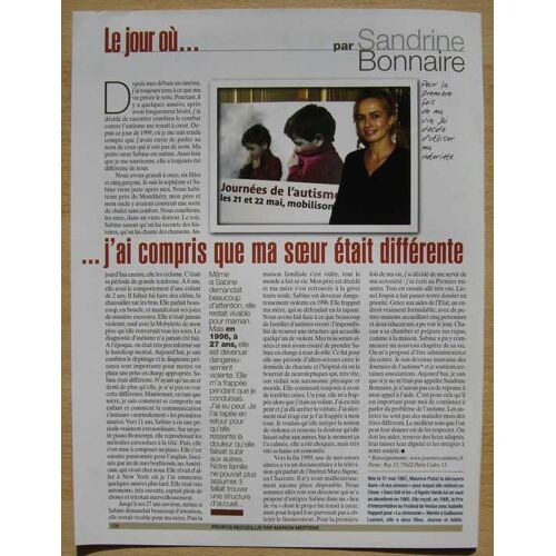 Paris Match N°2927 - Coupure De Presse, Sandrine Bonnaire