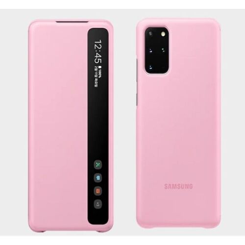 Coque pour Samsung Galaxy S20 Plsu/S20+,Clear View Cover,Étui à rabat pour téléphone portable - Rose