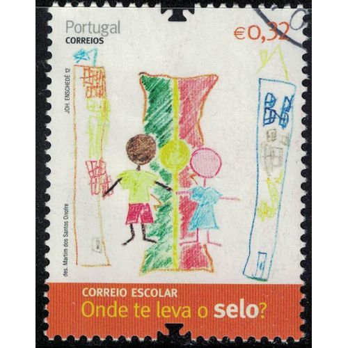 Portugal 2012 Oblitéré Used Drapeau Dessiné Par Martim Dos Santos Onofre Enfants Su