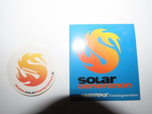 Lot De 2 Autocollants Solar Generation De Greenpeace