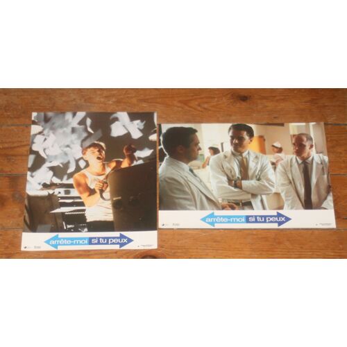 2 Photos D'exploitation Cinema 21x27cm Film " Arrete Moi Si Tu Peux " Leonardo Dicaprio