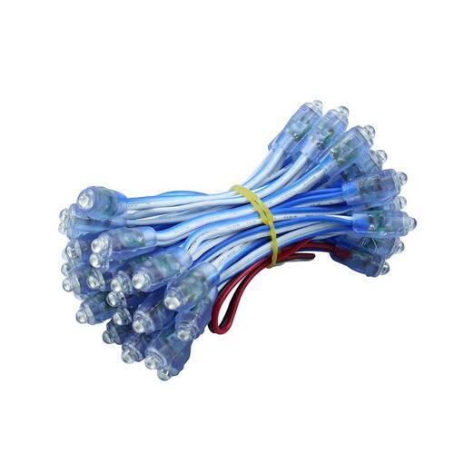 Lot De 50 Modules De Pixel Led 9mm, Guirlande Lumineuse Dc5v Ip65 Étanche Canal Lettres Points Led Pour Lettre Signe Publicitaire