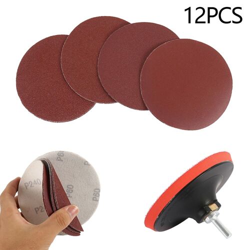 Lame de scie circulaire 12 pièces/ensemble pour voiture, polissage, ponçage, abrasif, roue de meulage avec vis inférieure, outils abrasifs