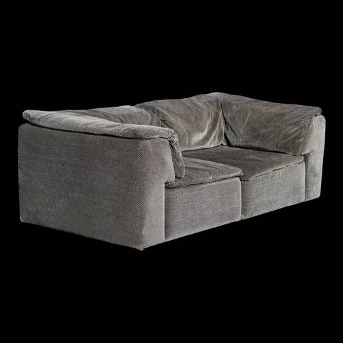 Canap 2 Places Modulables Player Par Hans Hopfer Pour Roche Bobois 1972 Gris