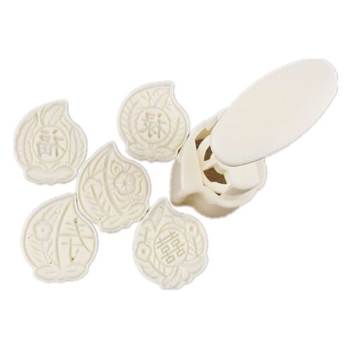 Moule À Gâteau De Lune En Plastique 50g, Tampon Ovale À La Pêche, Coupe-Biscuits À Pression Manuelle, Outil De Cuisson À Fondant Diy