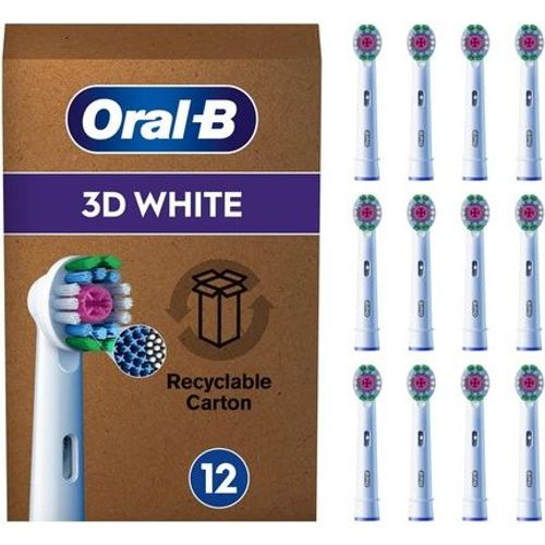 Oral-B Pro 3d White Aufsteckbürsten 12er (Weiß, Frustfreie Umverpacku