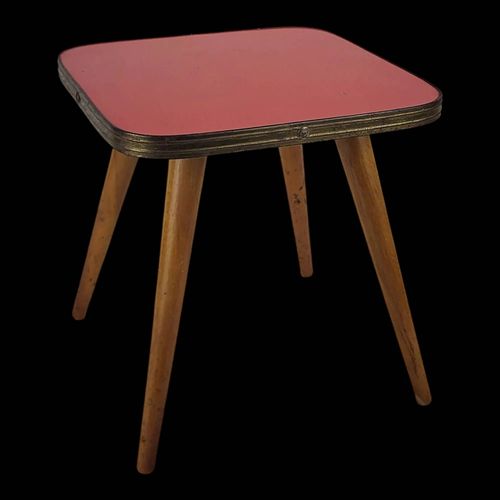 Table Basse Bout De Canap En Formica 1960 Rouge