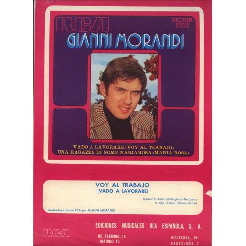 Gianni Morandi  Partition  Voy Al Trabajo