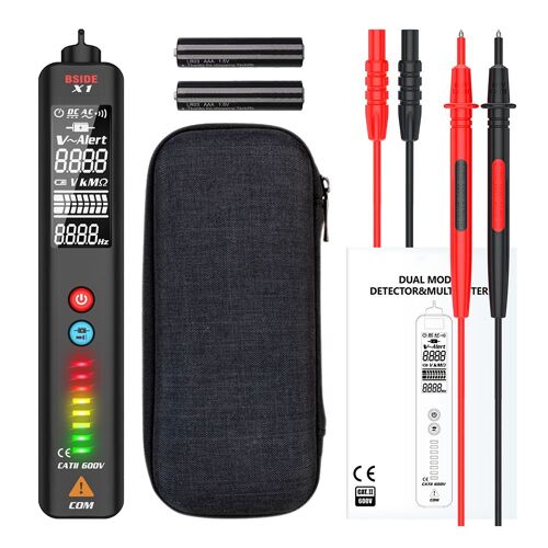 Détecteur de tension X1 grand écran LCD EBTN, testeur de fil en direct sans Contact, voltmètre, multimètre, testeur de continuité Ohm Hz