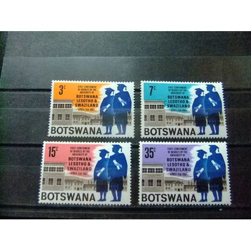 50 Botswana 1967 / Université Commune (Botswana-Lesotho-Swaziil Et) / Yvert 185 / 188 Mnh