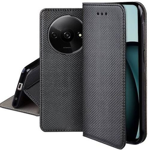Housse Etui Coque Pochette Portefeuille Pour Xiaomi Redmi A3 / Poco C61 4g + Verre Trempe - Noir Magnet