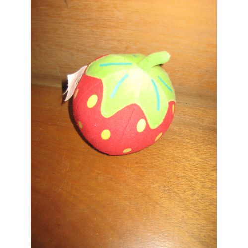 Doudou Hochet Fraise Vertbaudet  14 Cm