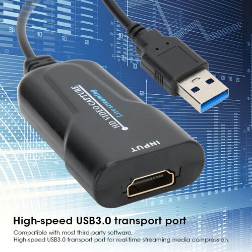 Hililand Cartes De Capture Cartes De Capture Audio Vidéo K004 Hd Usb2.0 Bo?Te D'enregistrement Hdmi Pour Ps4 Jeu Dvd Hdv40g-Time_Square