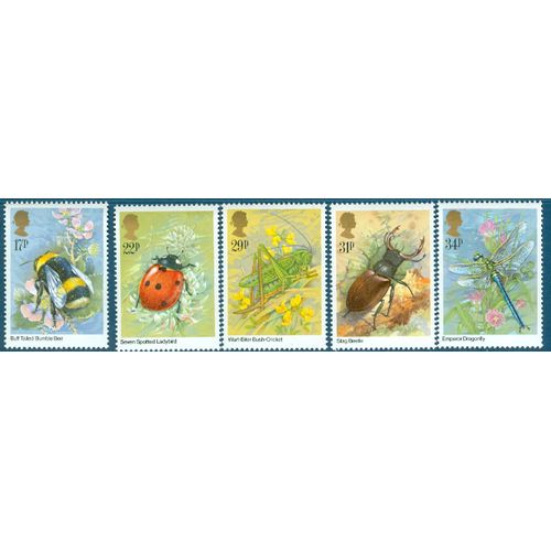 Royaume-Uni 1985 - Insectes - Série Complète - Yt 1173 1174 1175 1176 1177 - Neufs **