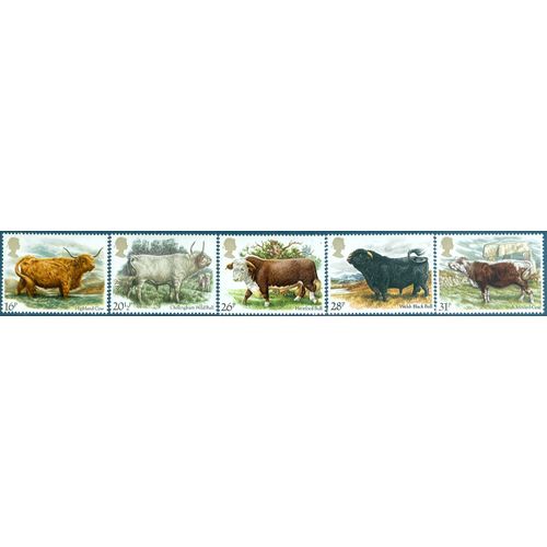 Royaume-Uni 1984 - Bovins - Série Complète - Yt 1117 1118 1119 1120 1121 - Neufs **