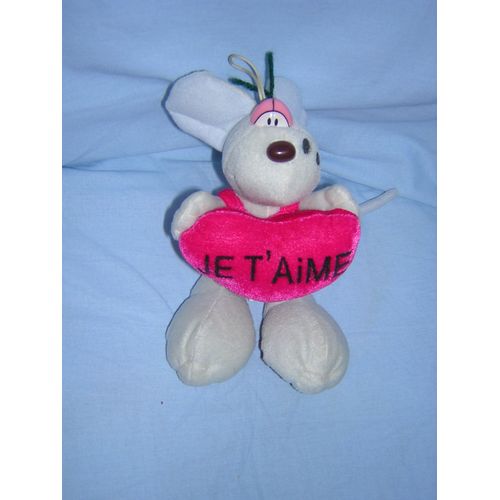 Peluche Diddl Et Son Coeur Je T'aime 20 Cm.
