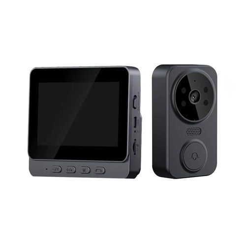 Ensemble de caméra de sonnette vidéo sans fil,caméra de sécurité intelligente avec Vision nocturne,WiFi 2.4G,HD,détection de mouvement,stockage en nuage--Doorbell