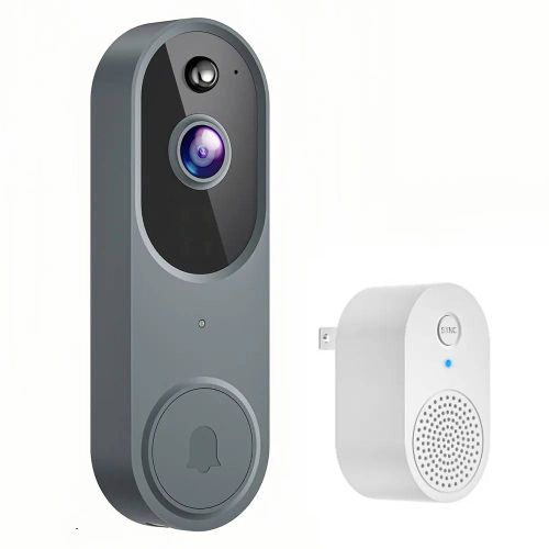 Sonnette vidéo WiFi étanche 5G 2.4G,1080P,interphone sans fil pour maison intelligente,caméra,sonnette de porte pour accessoire de Protection de sécurité--M50 gray US
