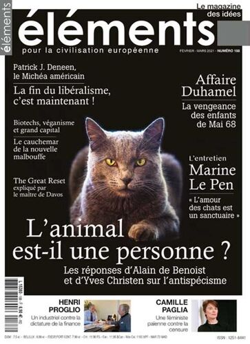 Eléments Pour La Civilisation Européenne 188 L'animal Est-Il Une Personne ?