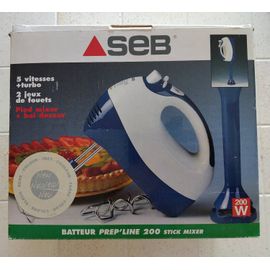 SEB Prep'Line - Batteur à main - 200 Watt - blanc/bleu