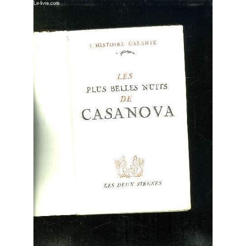 Les Plus Belles Nuits De Casanova.
