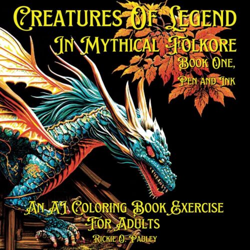 Creatures Of Legend In Mythical Folklore An Ai Coloring Book Exercise For Adults Book One, Pen And Ink
