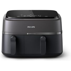 Philips NA350/00 friteuse Dual Basket Airfryer série 3000, 9 litres, 2 tiroirs, Tech­no­lo­gie Rapid Air