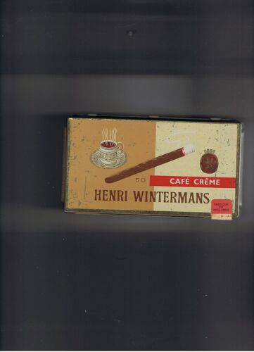 Boite De Cigares Vide En Metal Cafe Creme Henri Windermans