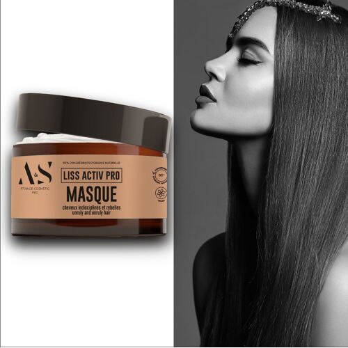 Liss Activ Pro Masque Professionnel 200ml Formule Unique Pour Cheveux Indisciplinés, Épais, Difficiles Avec Et Sans Frisottis. Formule Ultra Nourrissante Alliant Contrôle Et Réduction Du Volume. 