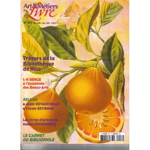 Art Et Métiers Du Livre 257