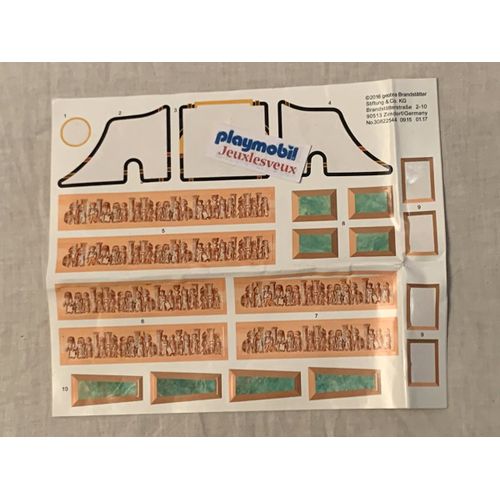 Playmobil Stickers 30822544 Arène Romaine 6868 - Incomplet - Set Similaire 5837 4270 5393 5390 4274 Armée Tente Rome Légionnaires Planche Autocollants