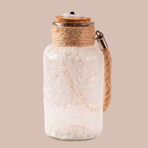 Bocal En Verre Avec Lumières Led Gada Blanc