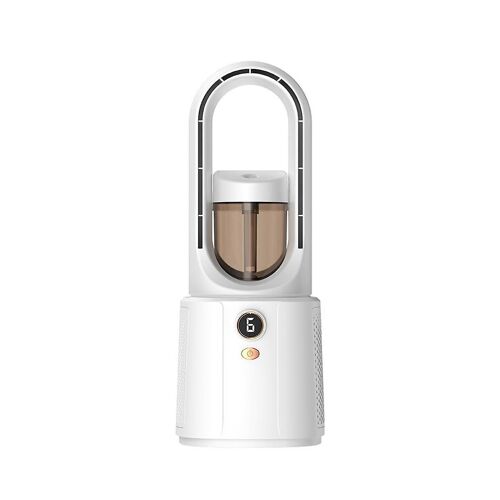 Ventilateur sans lame, ventilateur de pulvérisation sans feuilles, USB Mute Bureau Chambre Night Light Humidificateur Ventilateur électrique, P