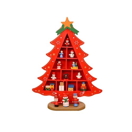 Diy Wooden Christmas Trees Window Shop Mall Desktop Display Props Ornament Holiday Gifts Decoration