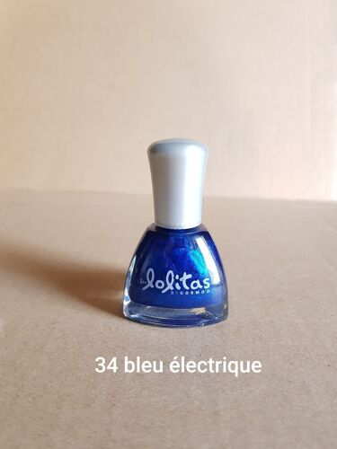 Vernis À Ongles N° 34 Bleu Électrique Les Lolitas Bleu