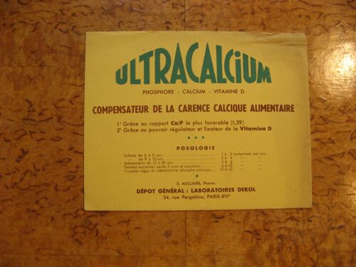 Buvard Ancien Derol Ultracalcium