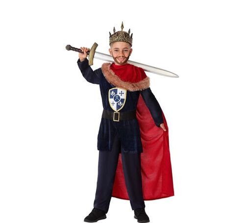 Costume Roi Pour Les Garçons Médiéval Rouge (Taille 7-9a)