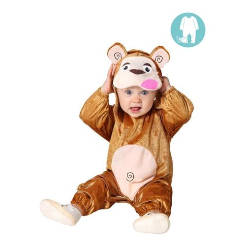 Singe Costume Capuche Bébé Brown (Taille 12-24m)