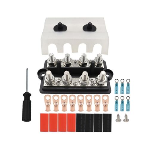 M10busbar Box Board Double Row 4-Terminal Circuit Current Busbar Cable Box Power Box Parts Are Suit
