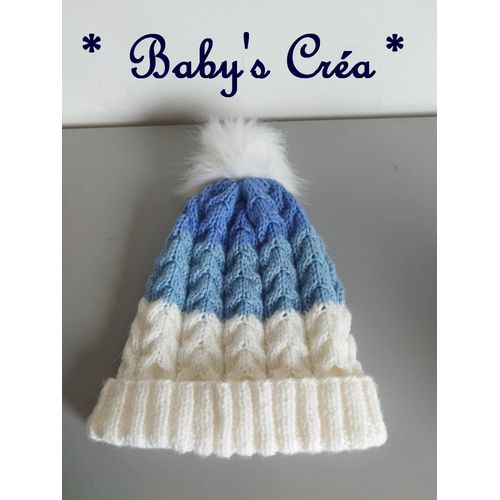 Bonnet Mixte Adulte Fait Main Au Tricot