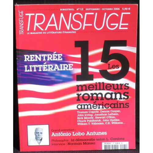 Transfuge 15 Sept-Oct 2006 Roman Américain - Lobo Antunes Nm