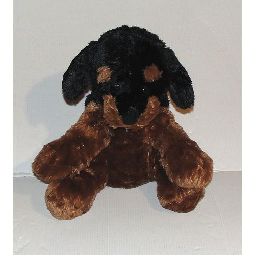 Peluche Chien Rottweiler Collection Frimouzzz - Doudou Chiot Noir Et Feu 27 Cm Logitoys