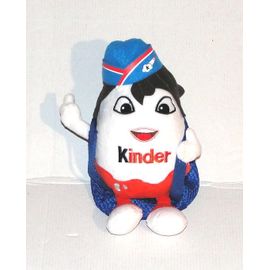 Peluche hotesse de l'air mascotte kinderino - Doudou oeuf kinder ferrero
