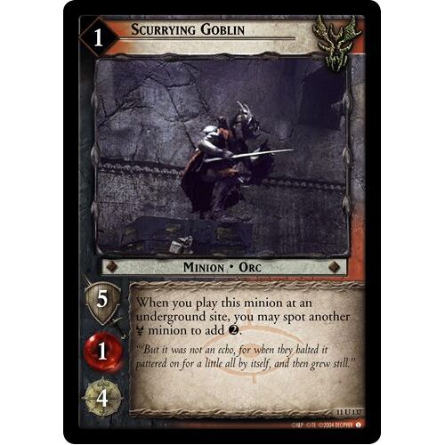 The Lord Of The Rings Tcg - Scurrying Goblin (11u137)