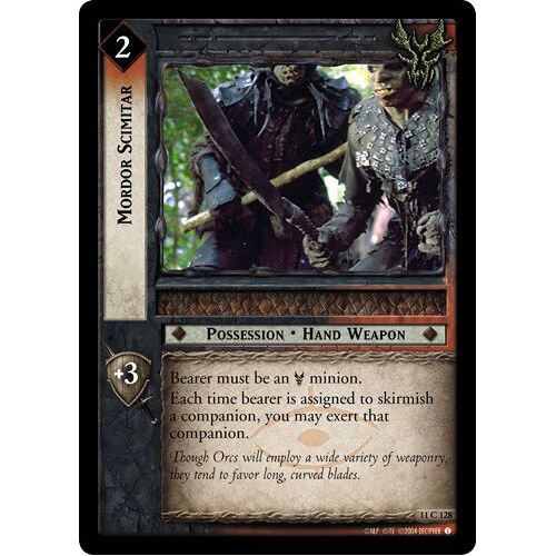 The Lord Of The Rings Tcg - Mordor Scimitar (11c128)