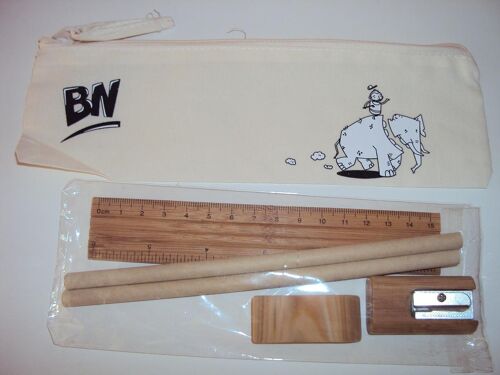 Lot Publicite Biscuit Bn Bois Crayon Gomme Trousse